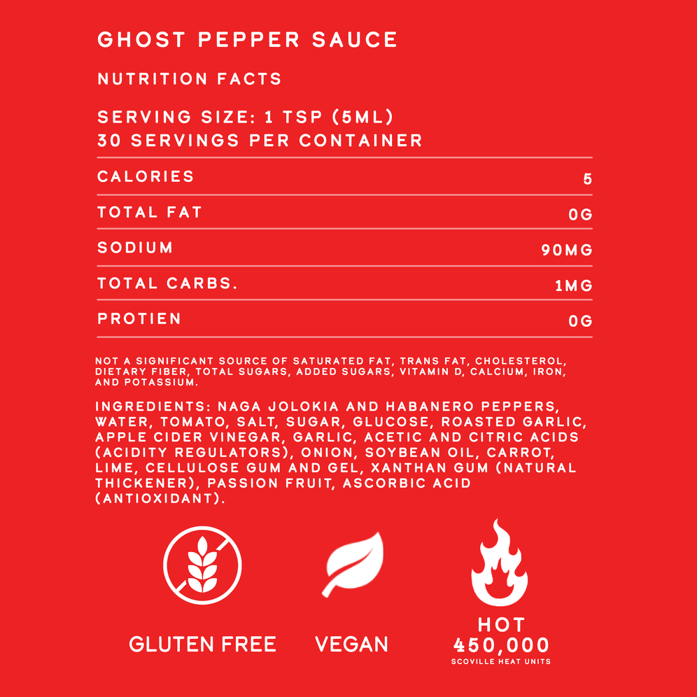 Gallon de sauce piquante Xtreme Ghost Pepper (128 oz)